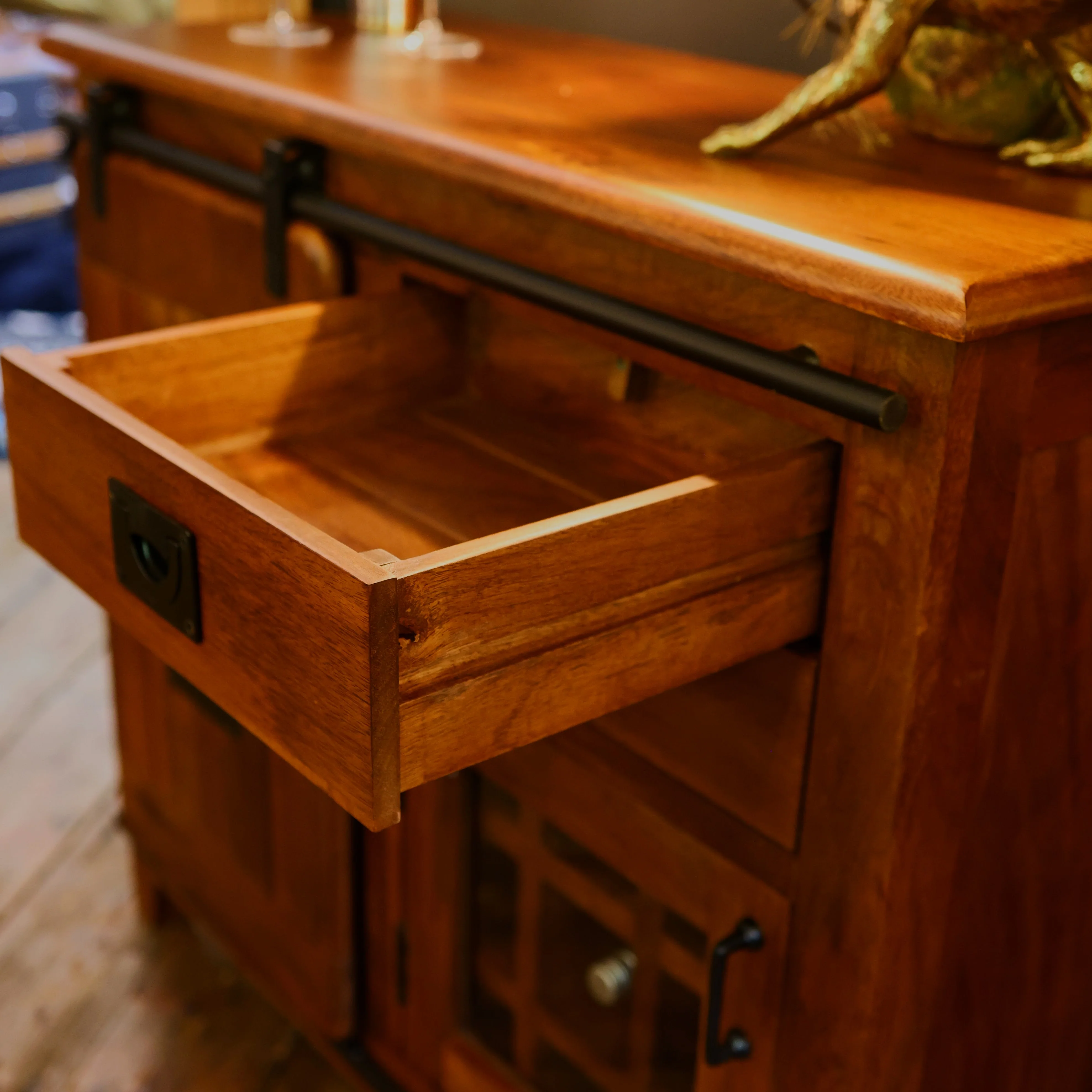 Jupiter Bar Mango Wood Cabinet - Image 6