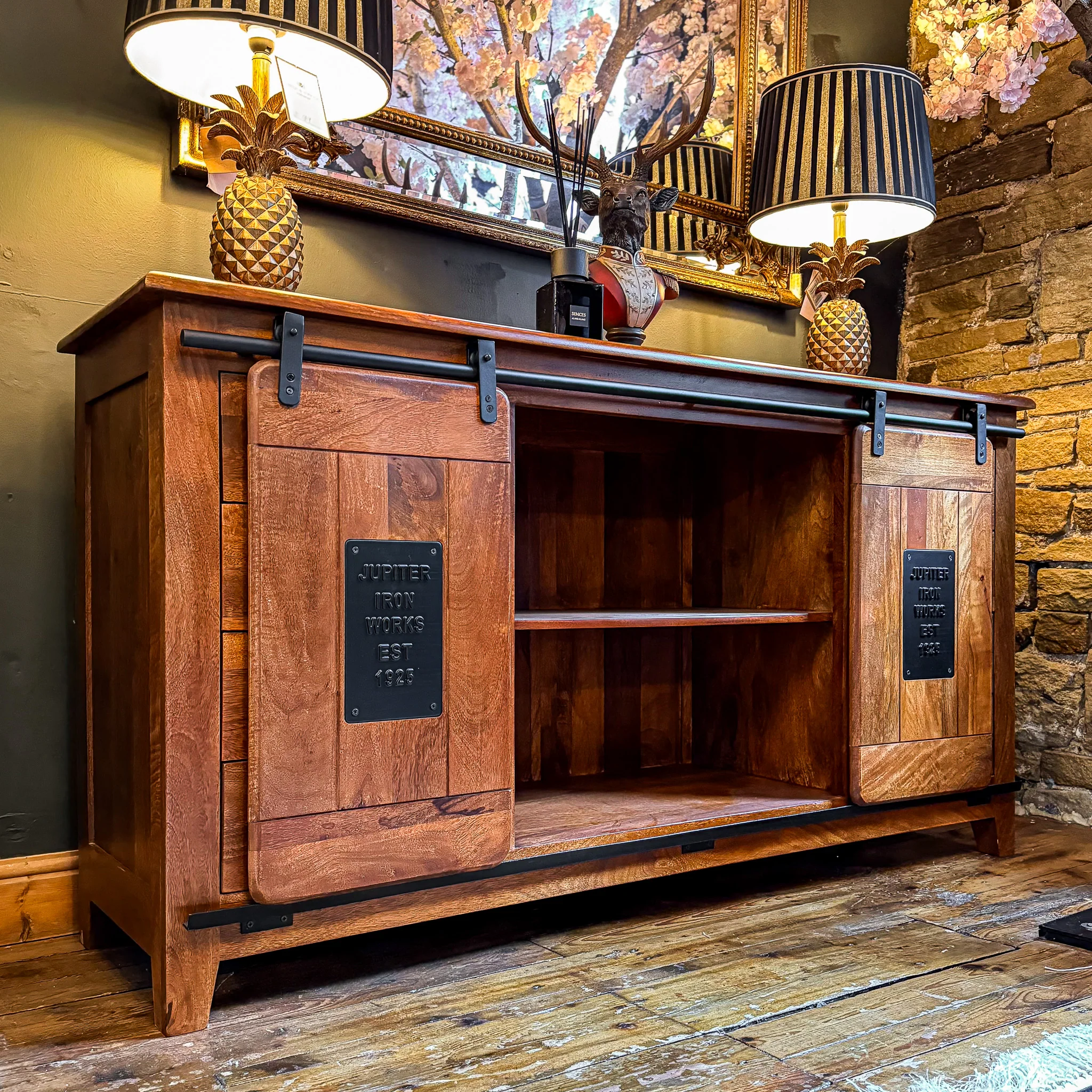 Jupiter Large Sideboard Mango Wood Cabinet - Image 5