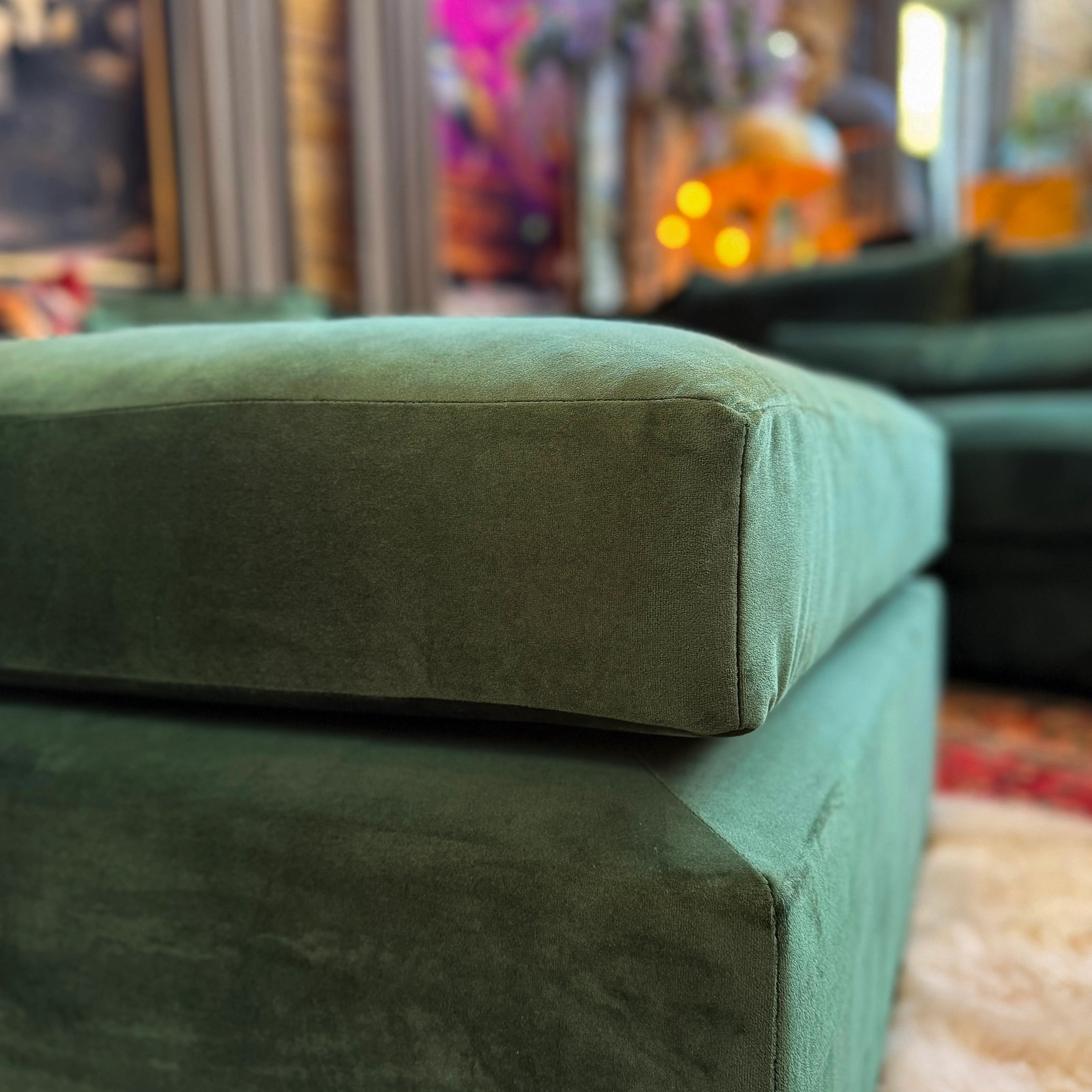 Moorland Footstool in Plush Velvet - Image 5