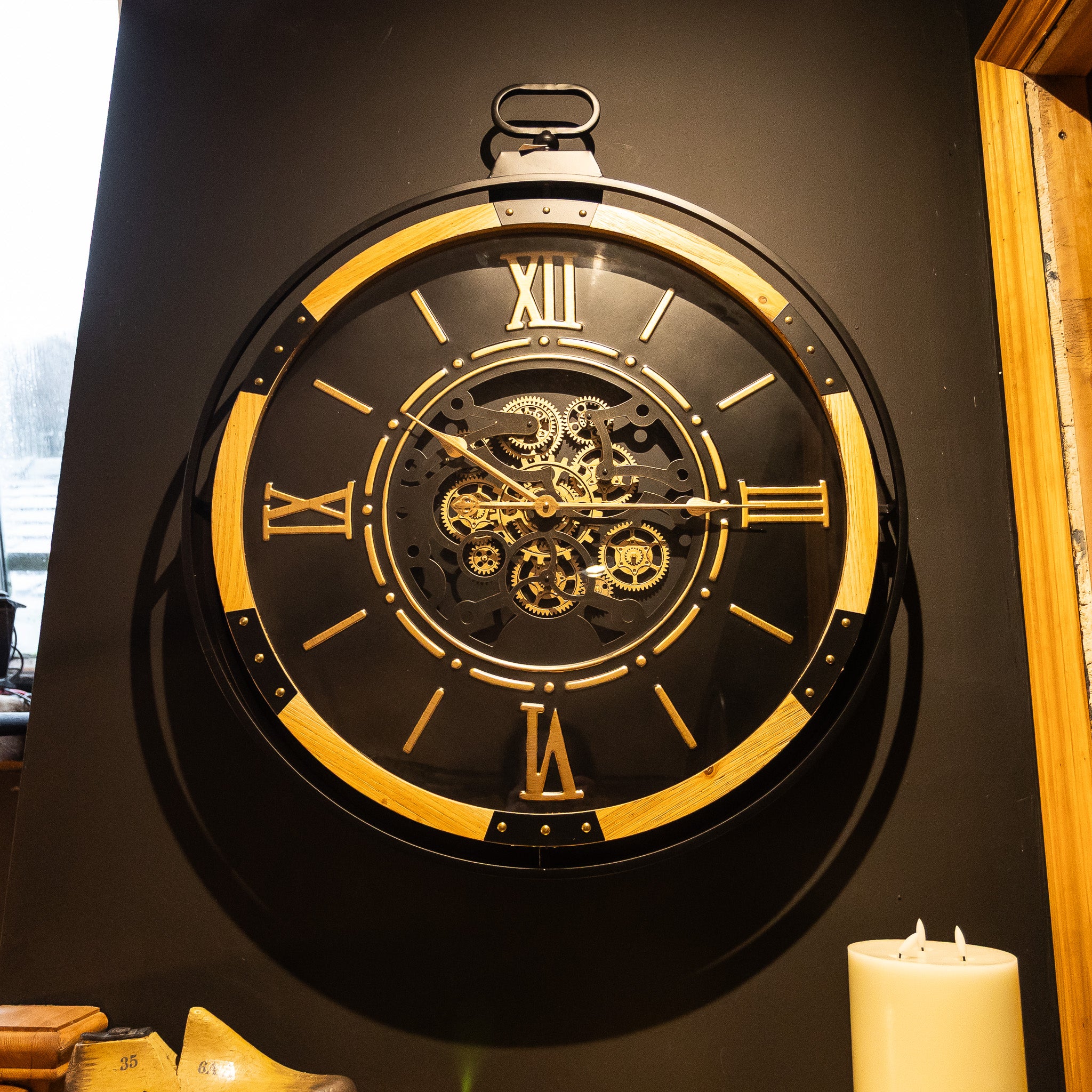 Moving Gears Clock with Cogs - Image 2