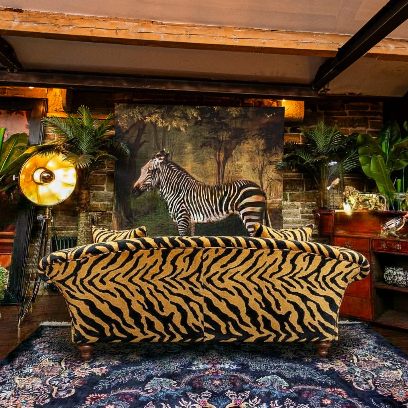 Oliver in Zebra Gold Velvet (Various Sizes) - Clearance - Image 3