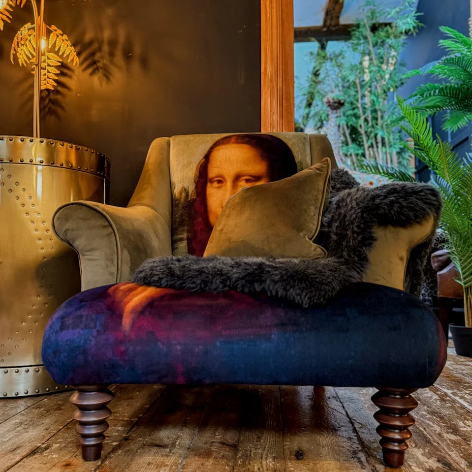 Osborn Armchair in Khaki & Mona Lisa - Image 4