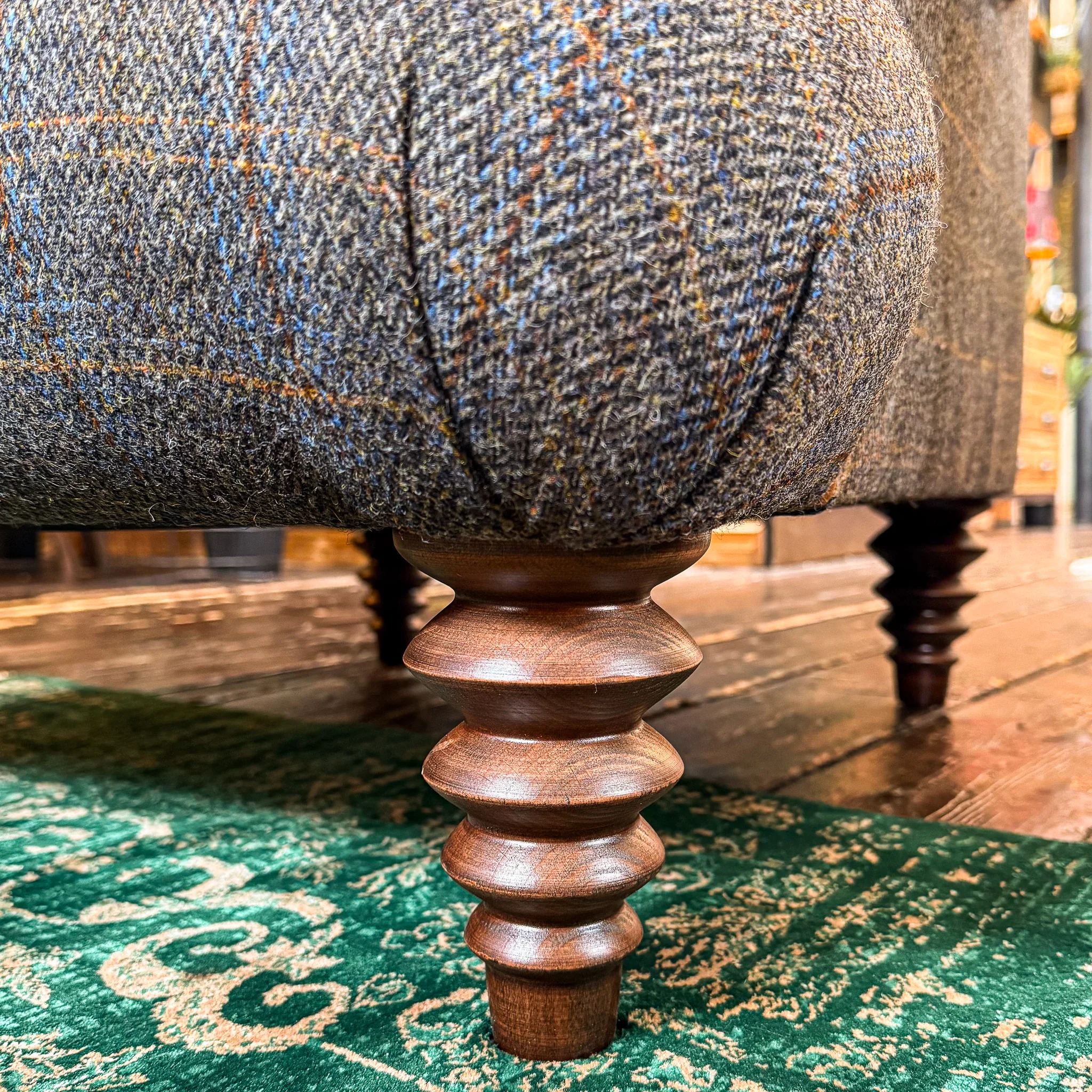 Osborn Armchair in Harris Tweed Grey - Image 8