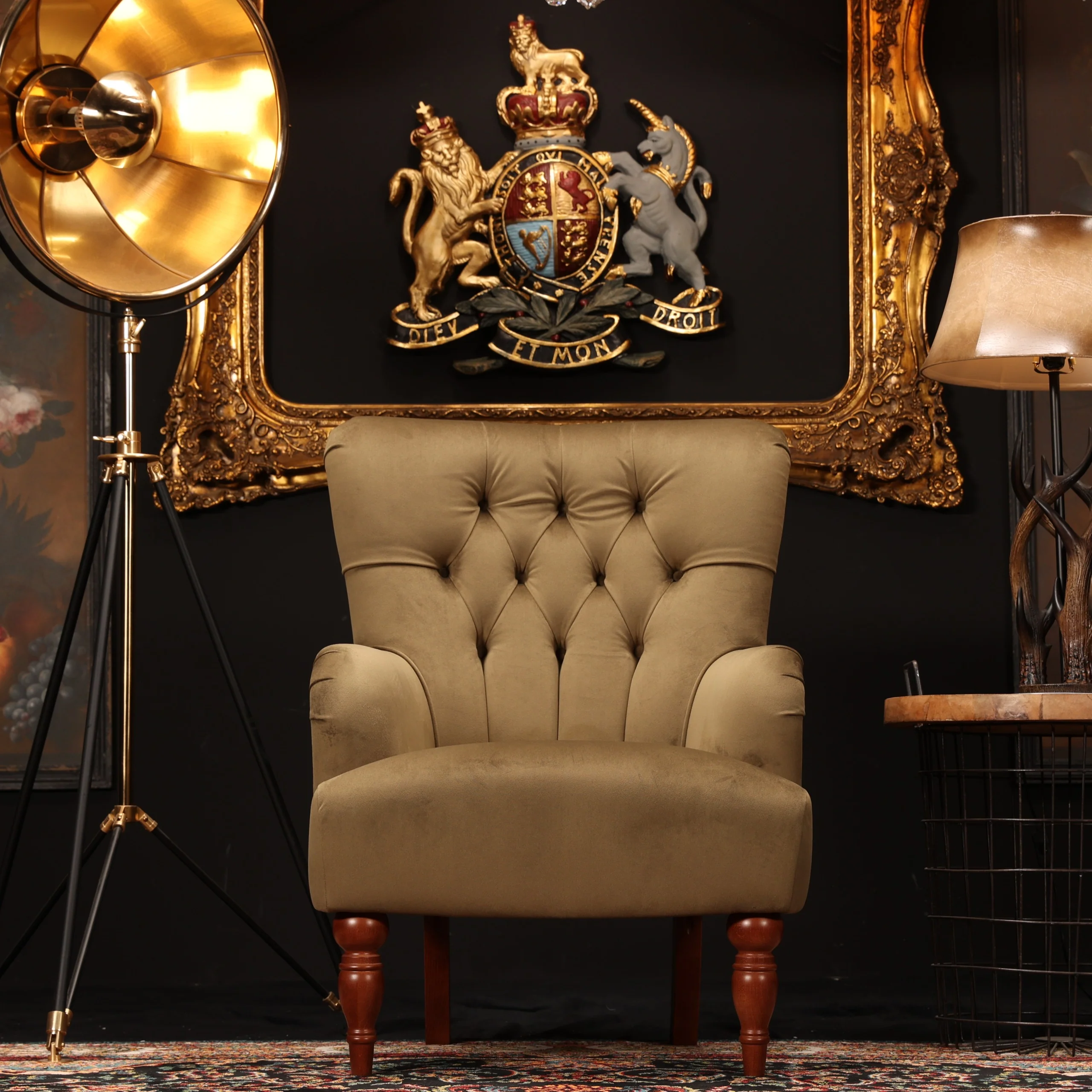 Pemberlay Chesterfield Armchair in Velvet - Image 11