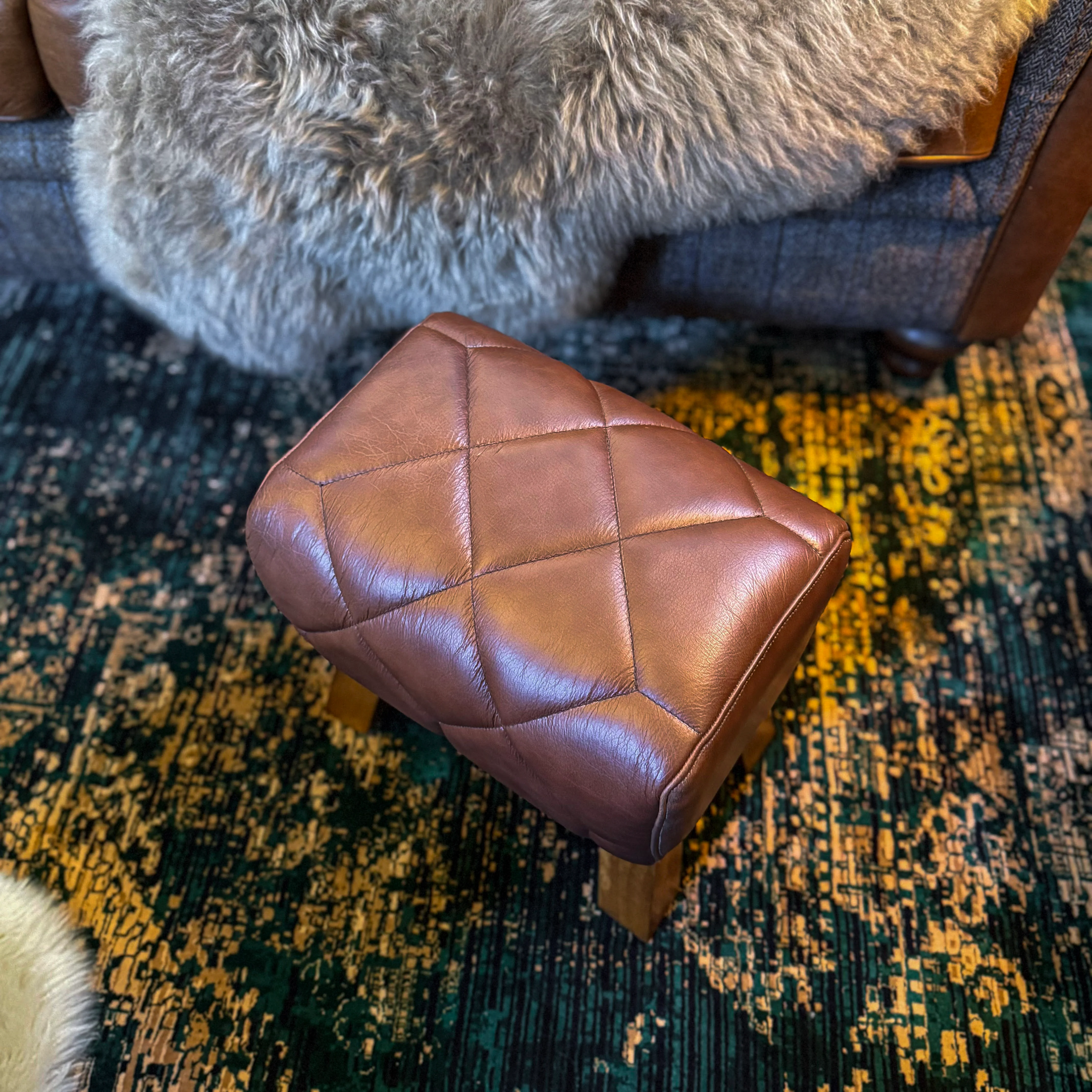 Pommel Horse Footstool in Leather - New - Image 6
