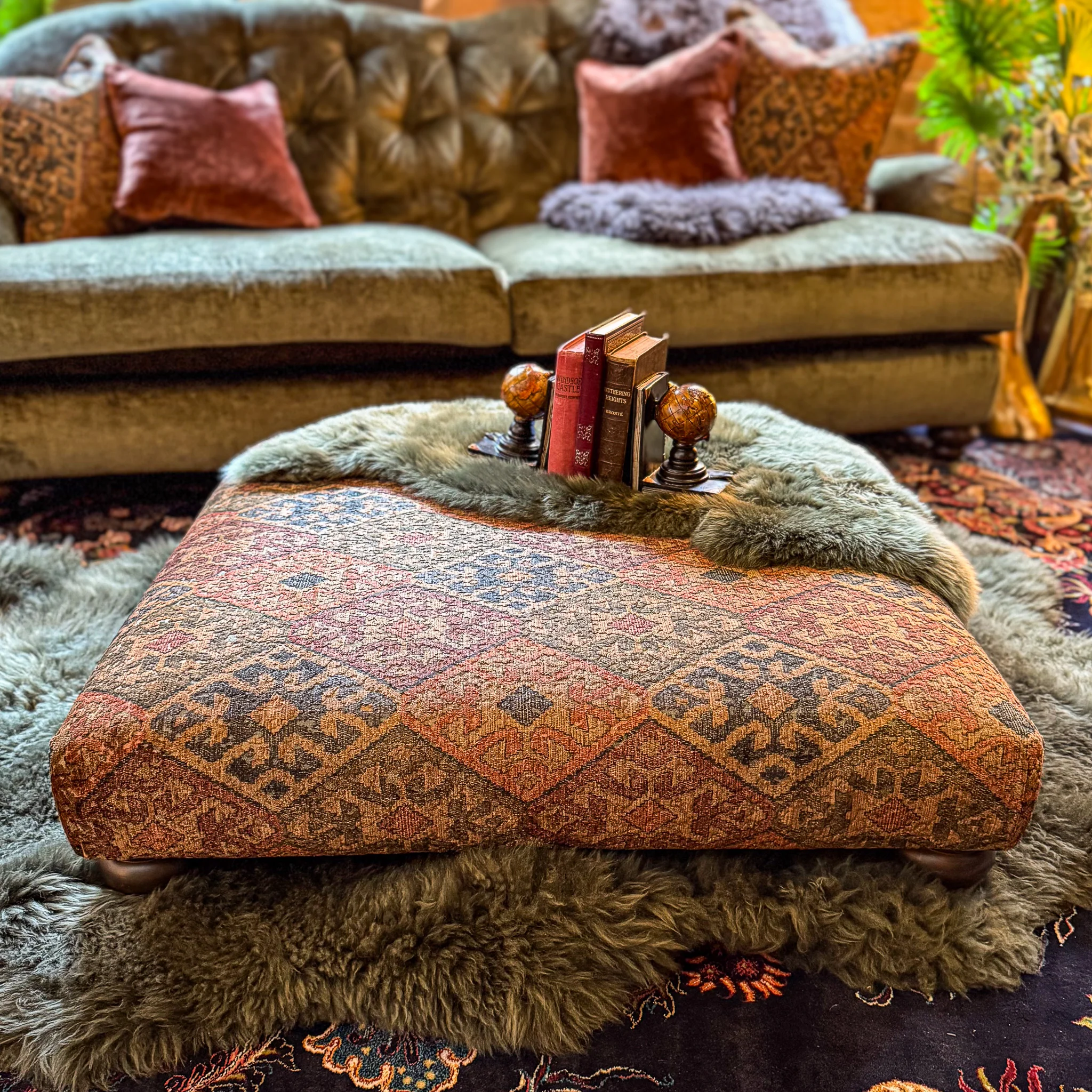 Pudding Footstool in Velvet - Image 4