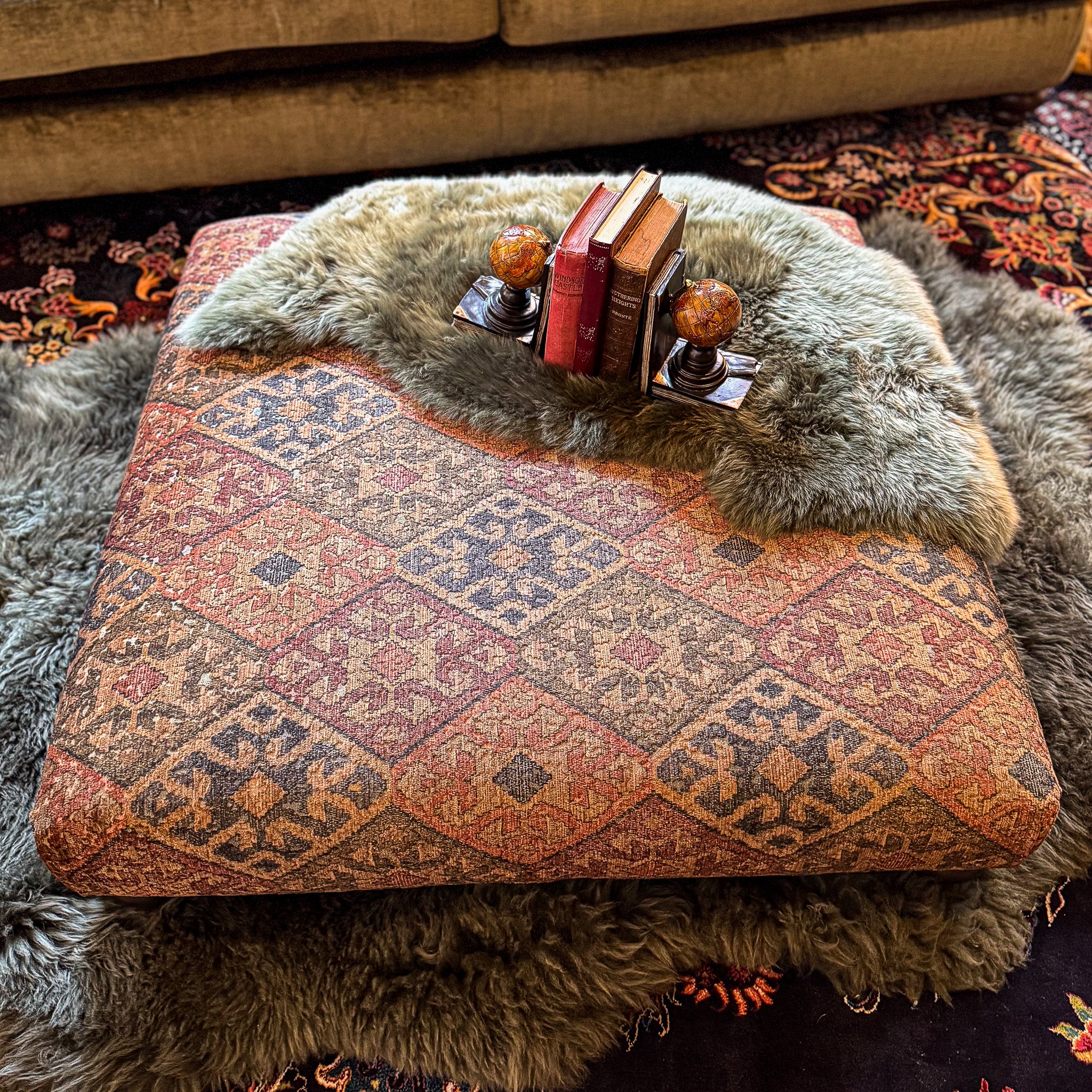 Pudding Footstool in Velvet - Image 5