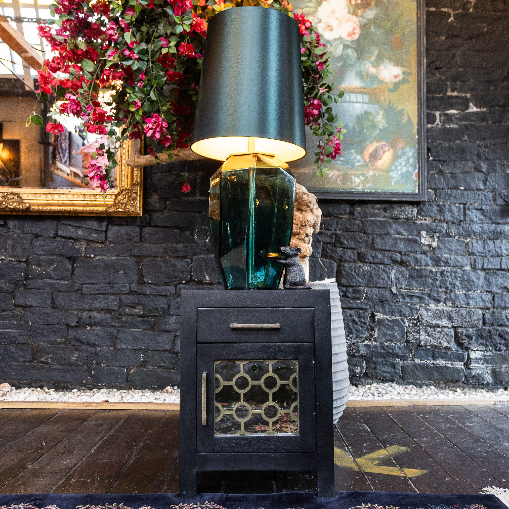 Regent Noir Wooden Bedside Table - Image 3