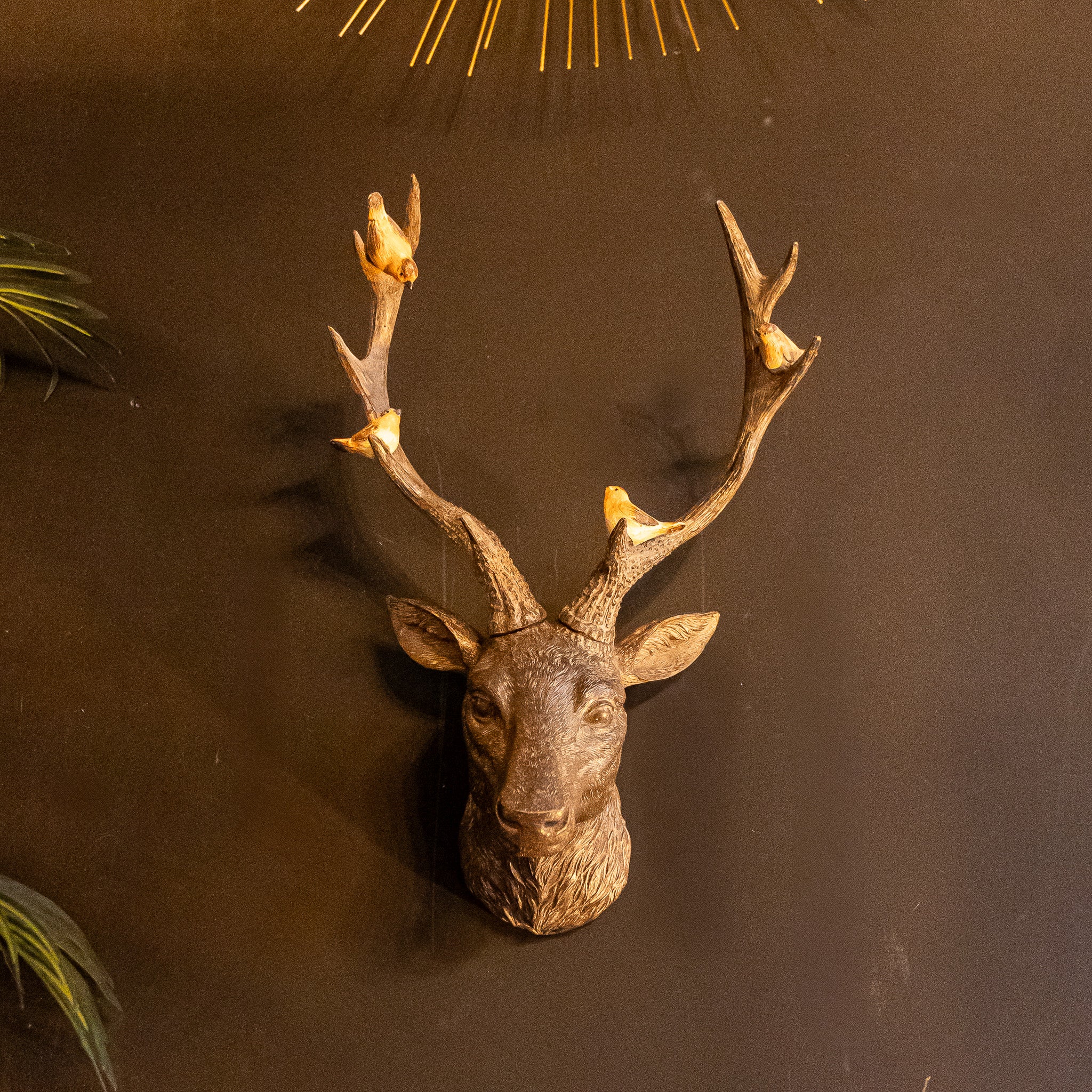 Rustic Stag Head with Robins - Image 2