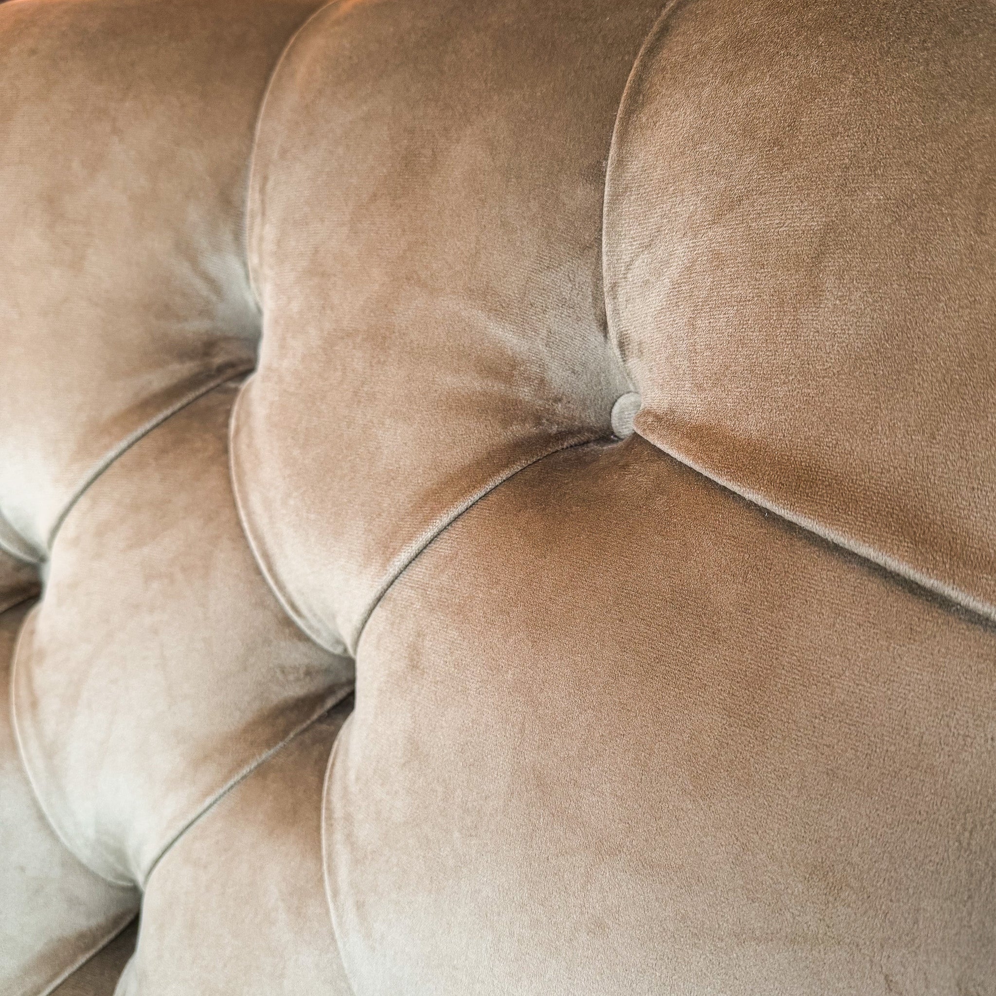 Selfridges Buttoned Wing Back Chair in Plush Khaki & Willow Dusk - New - Image 6