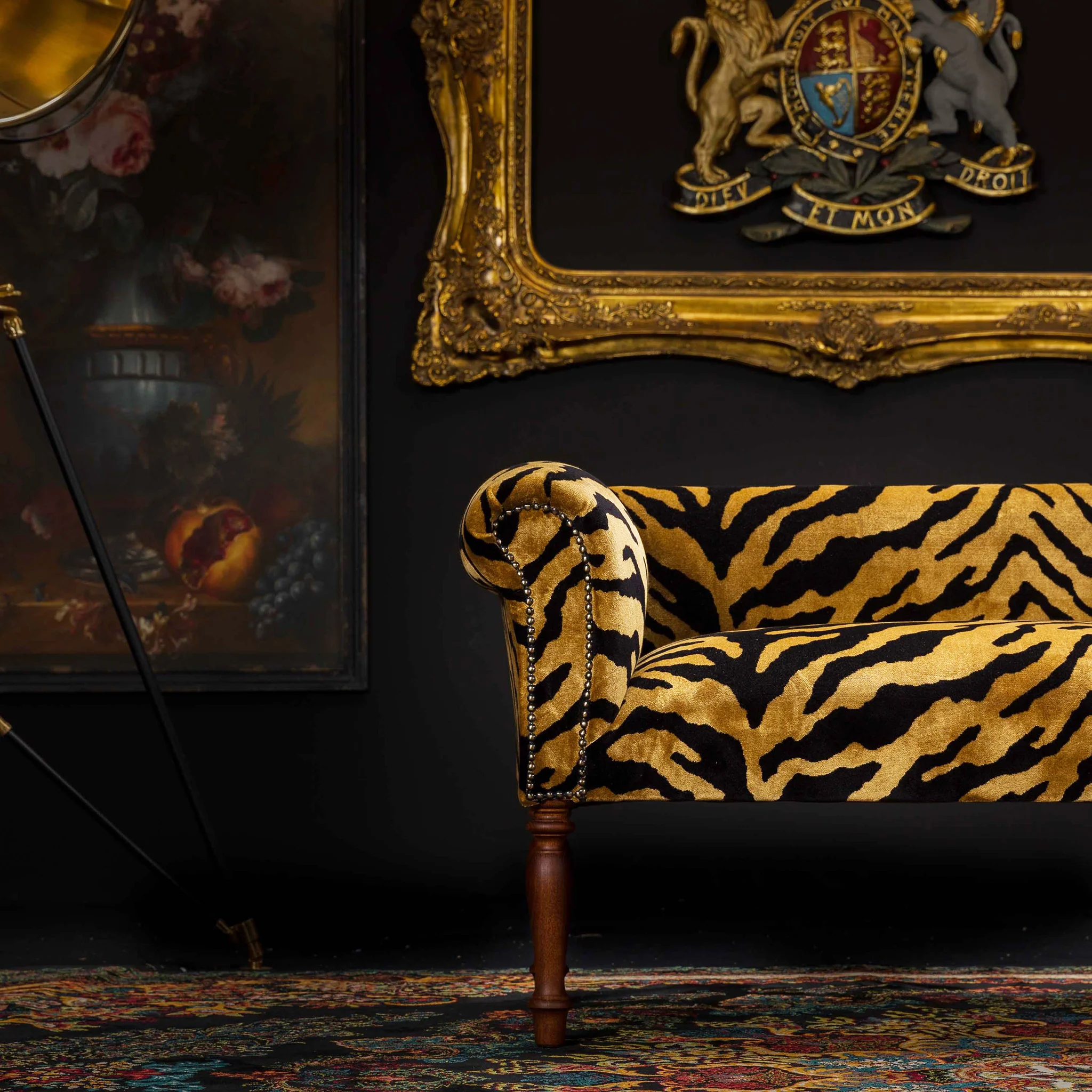 Selfridges Sofa in Zebra Gold Velvet - Image 12