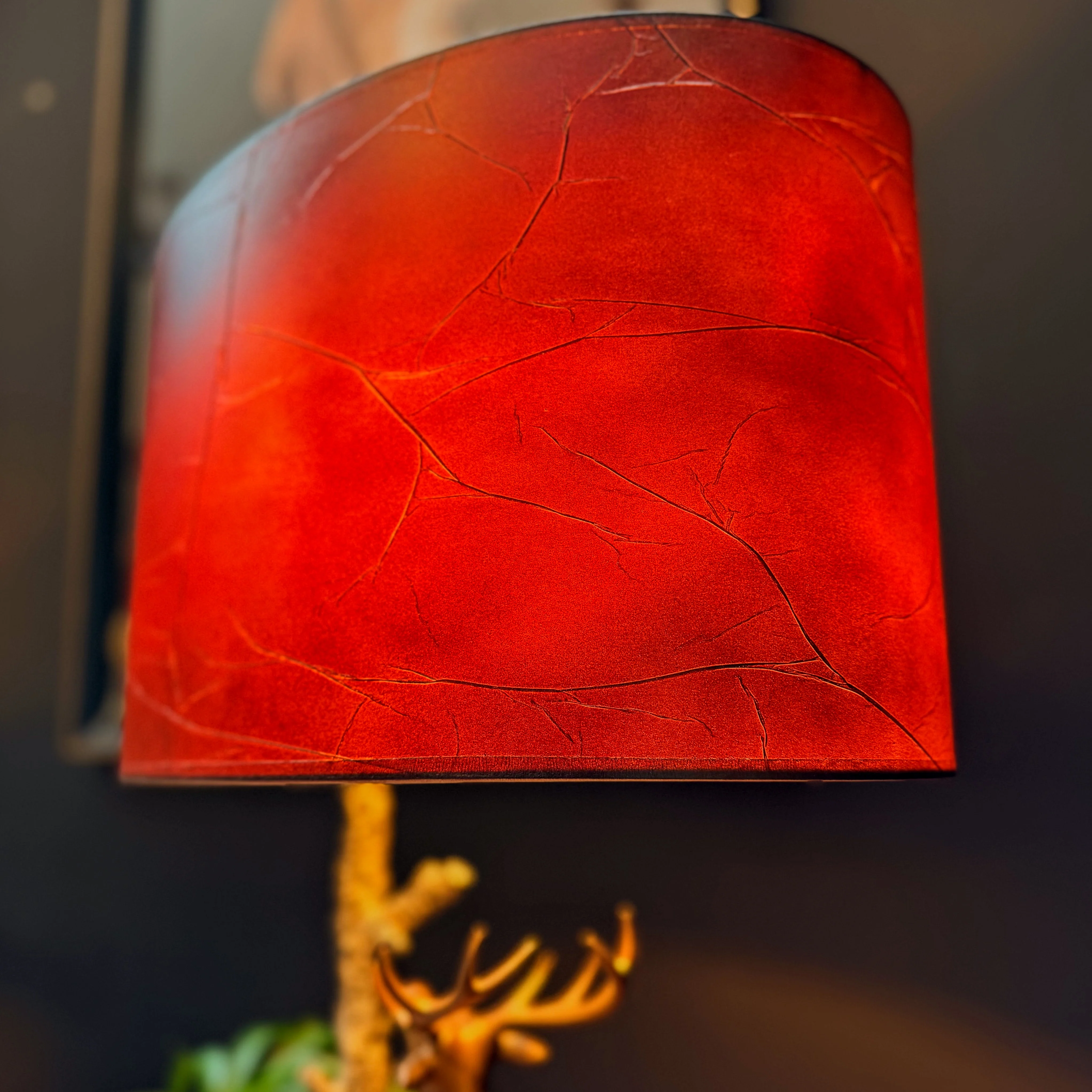 Stag & Tree Table Lamp with Shade - Image 3