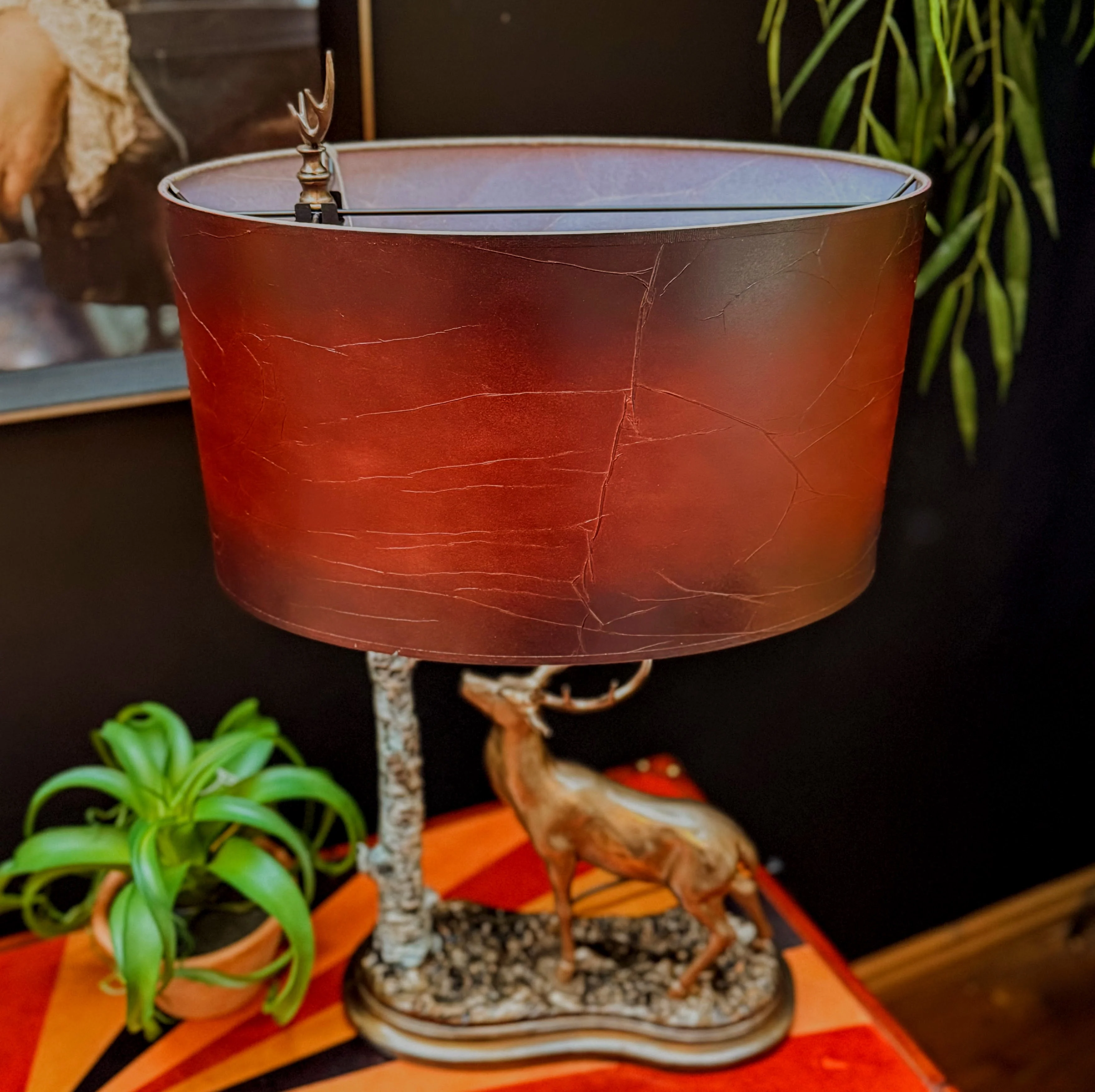 Stag & Tree Table Lamp with Shade - Image 4