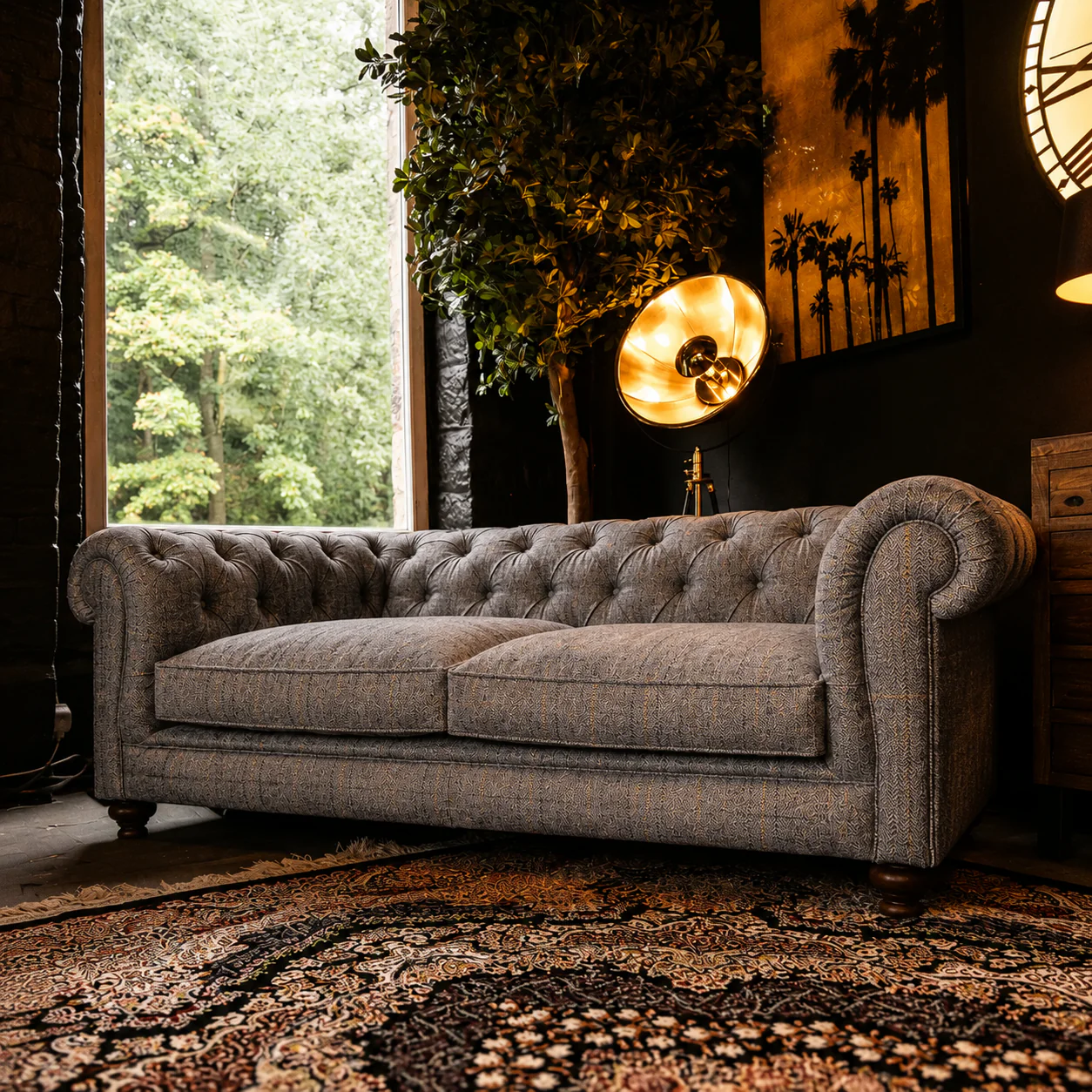Stanley Chesterfield in Harris Tweed Grey - Image 3