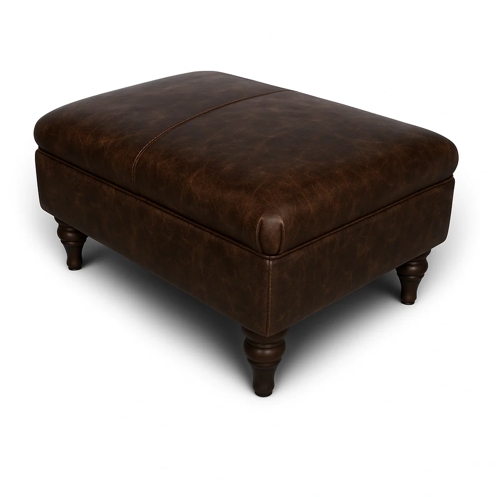 Theodore Footstool in Leather - Image 4