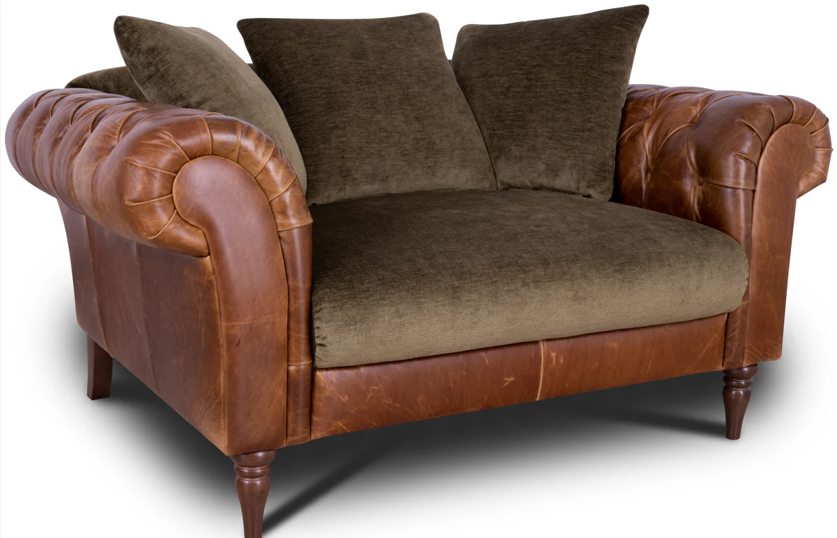 Theodore in Saddle Tan & Derwent Olive Velvet - Image 39