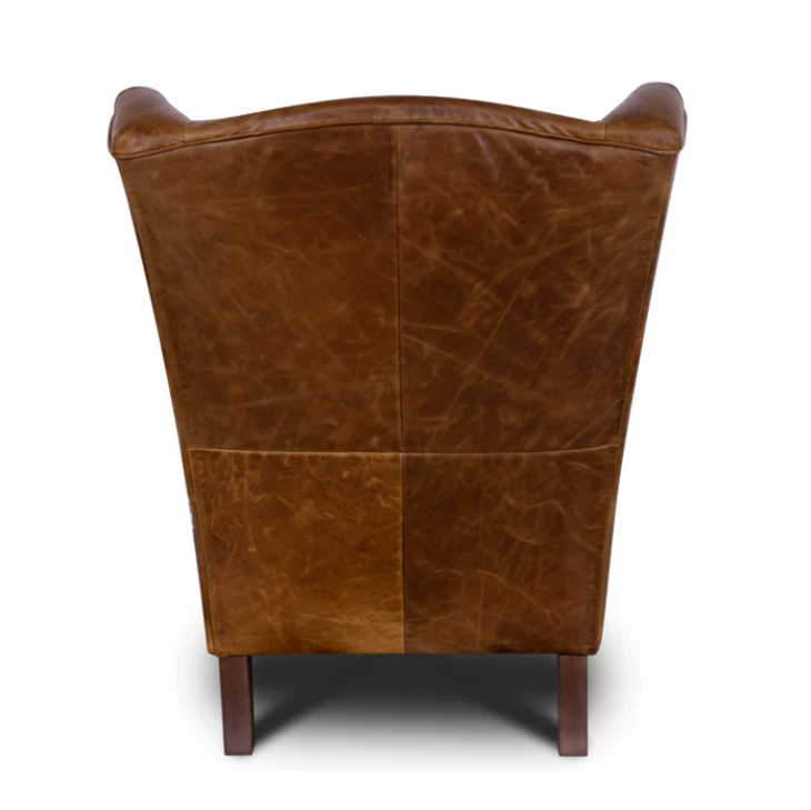 Theodore Wingback Chair in Leather - Image 17