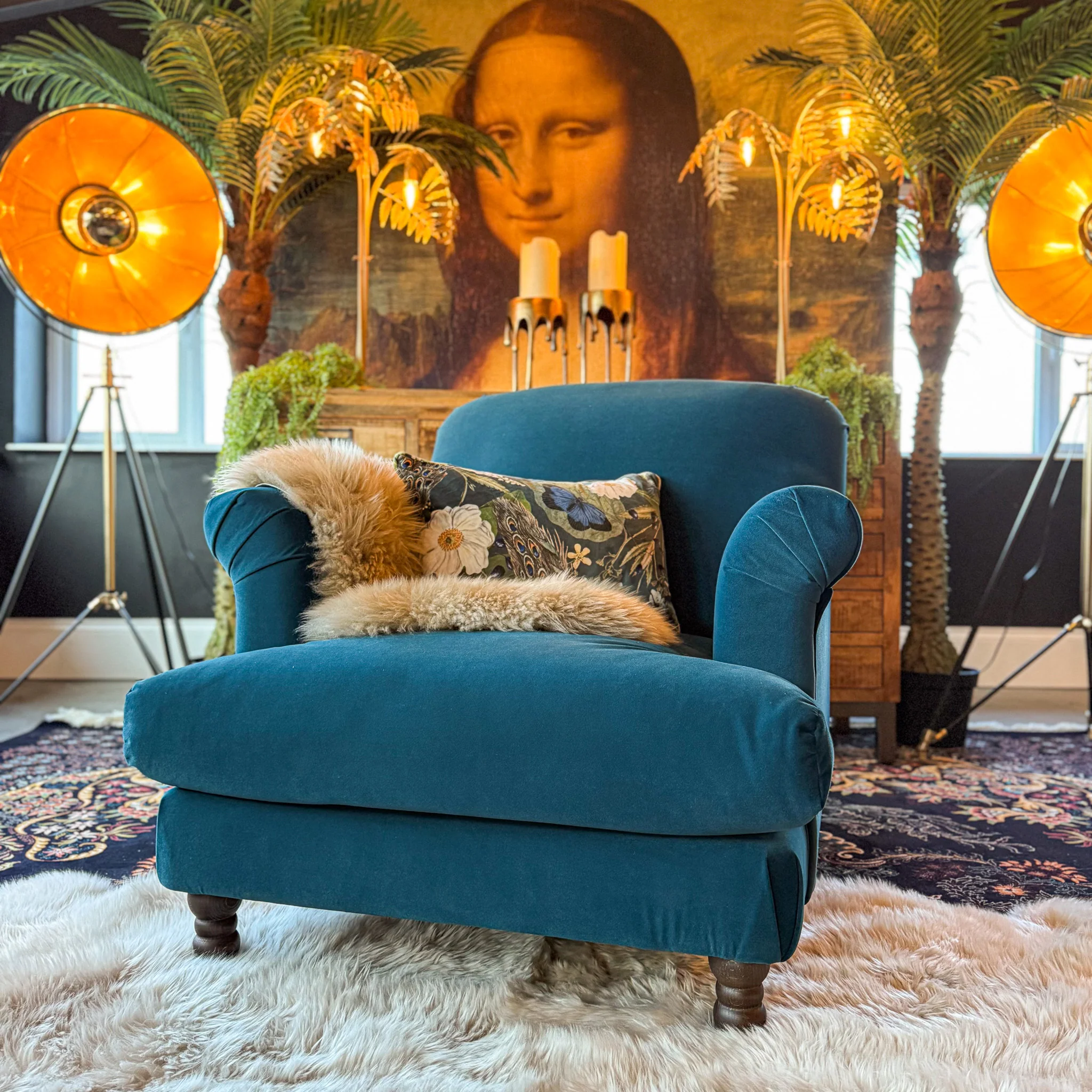 Truffle Armchair in Royal Velvet - Image 10