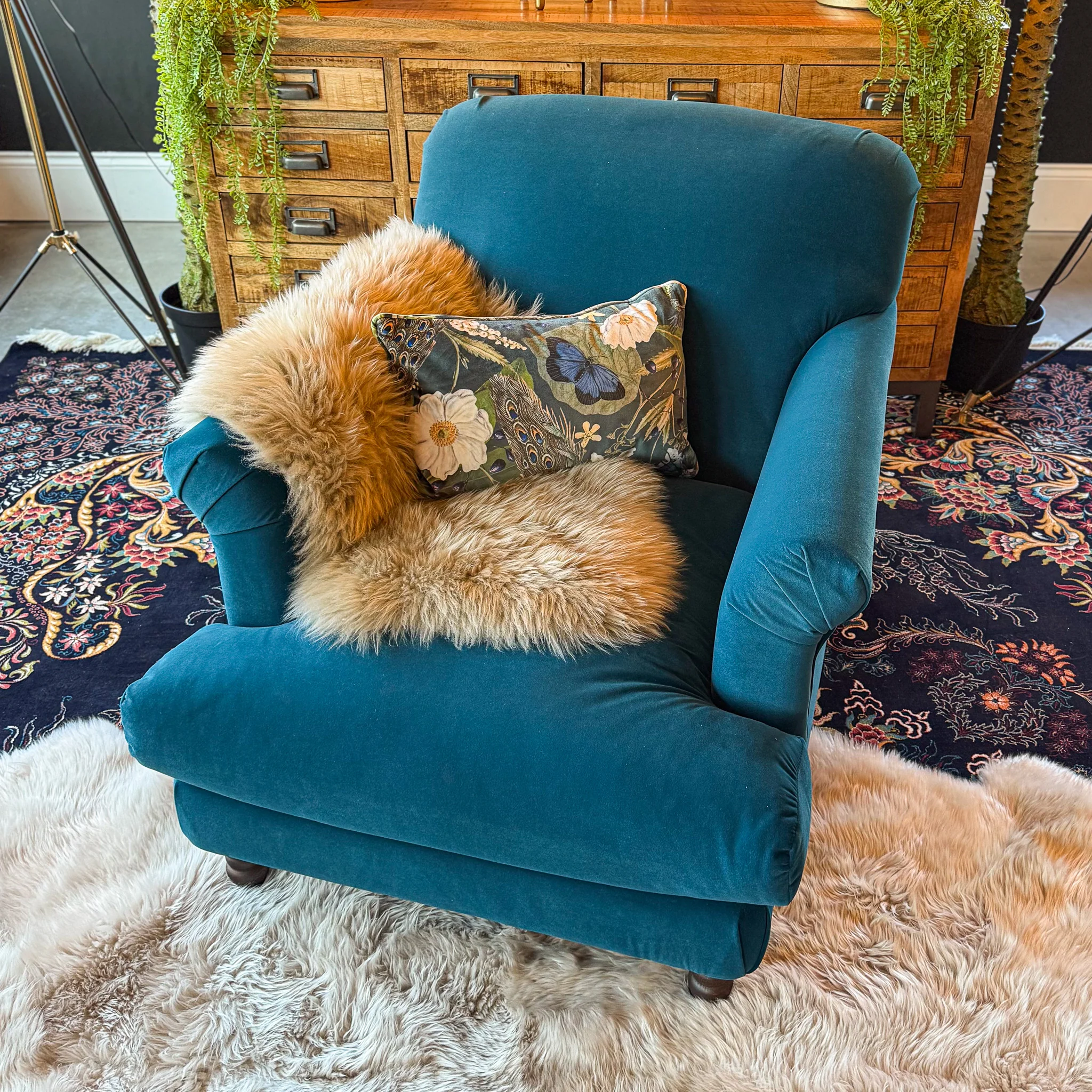 Truffle Armchair in Royal Velvet - Image 11