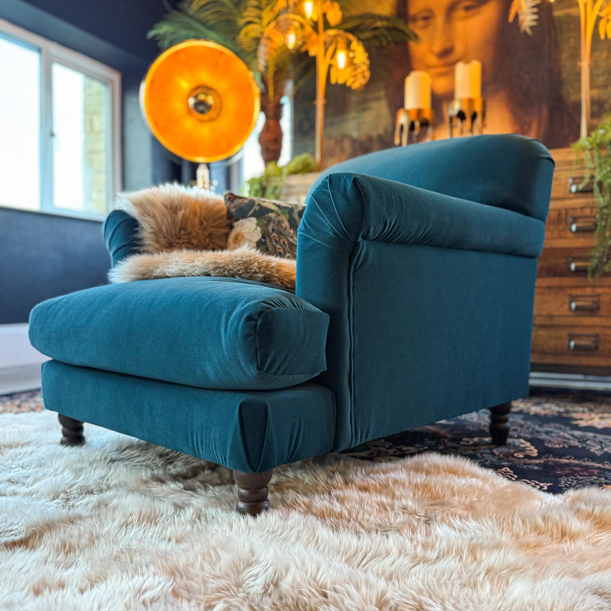 Truffle Armchair in Royal Velvet - Image 12