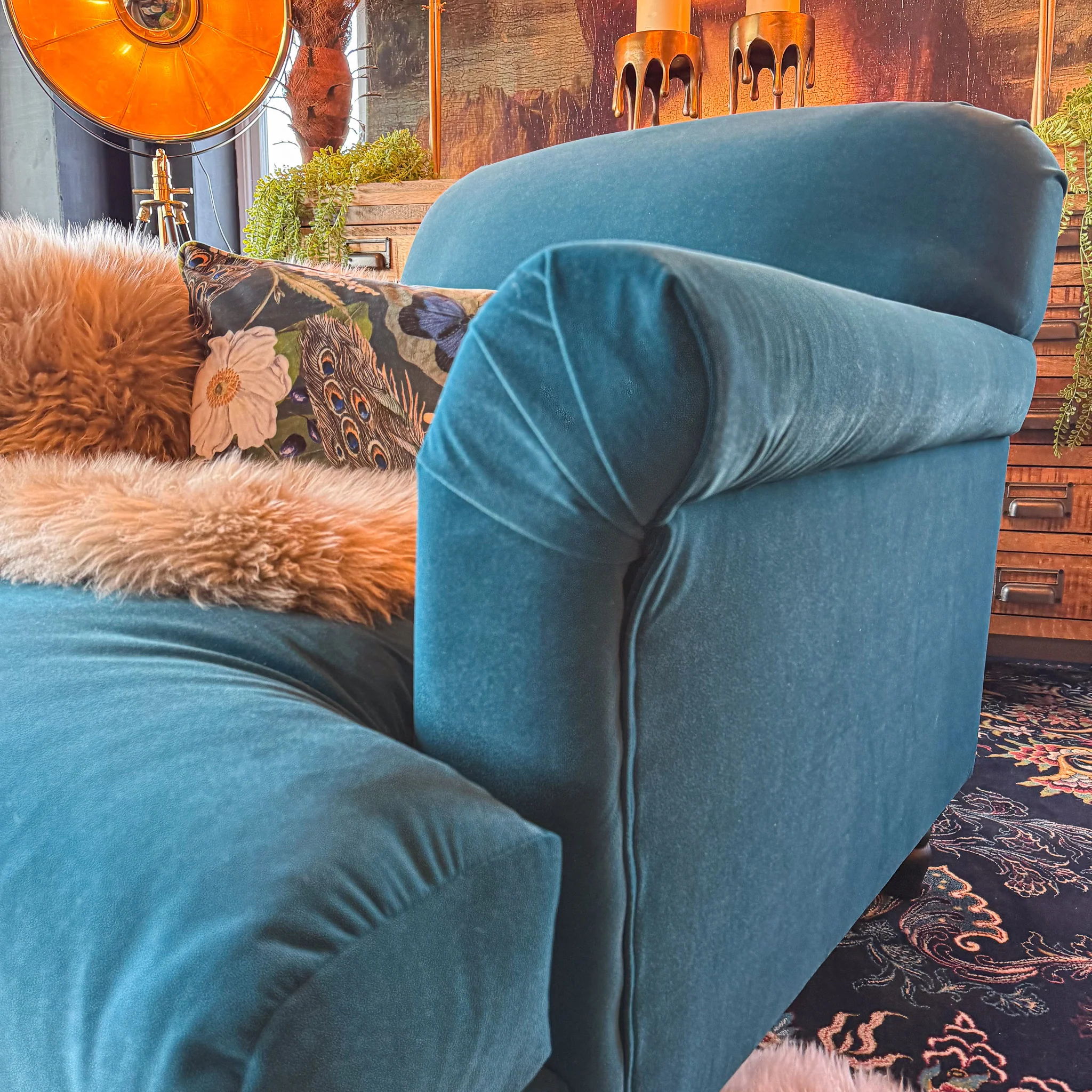 Truffle Armchair in Royal Velvet - Image 13
