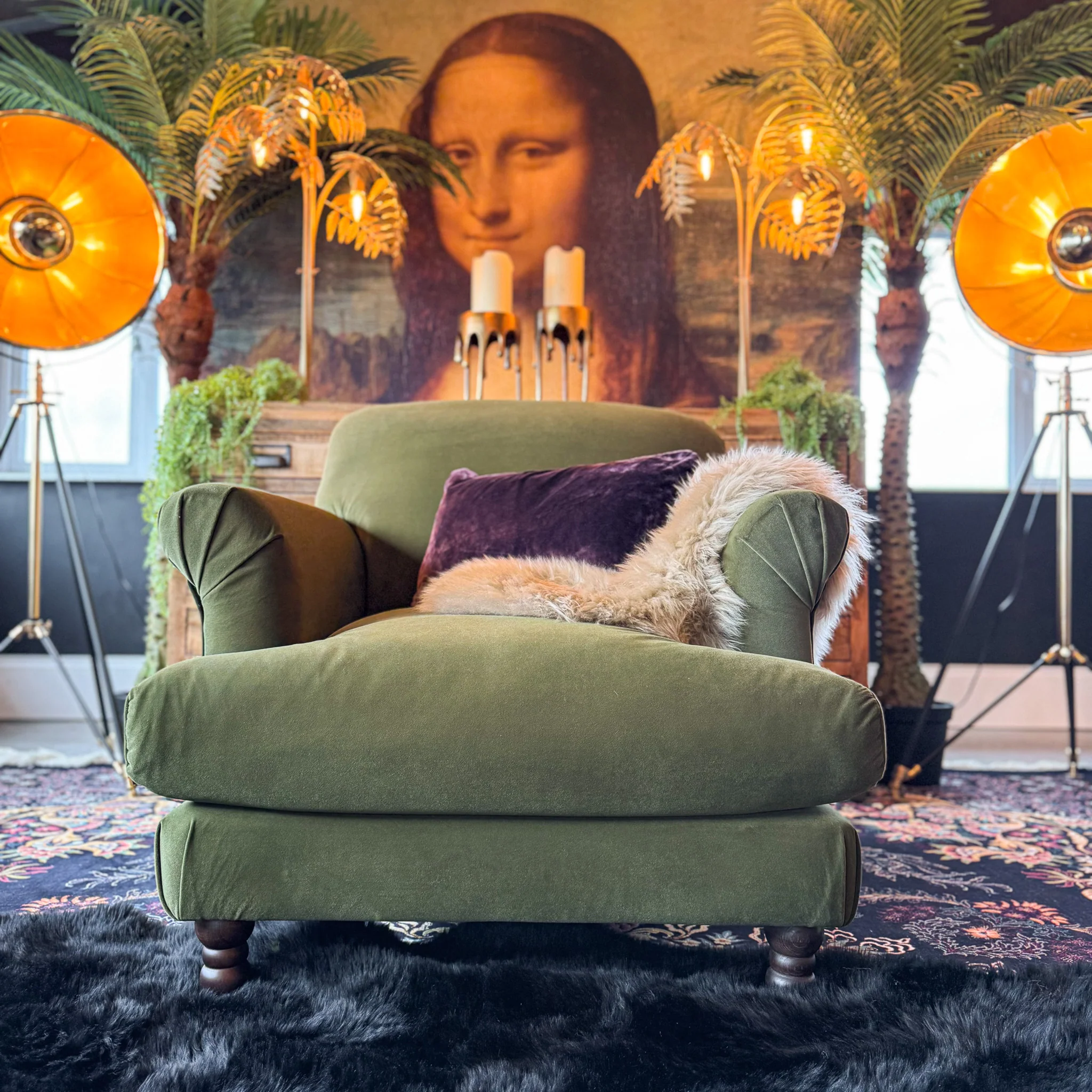 Truffle Armchair in Royal Velvet - Image 3