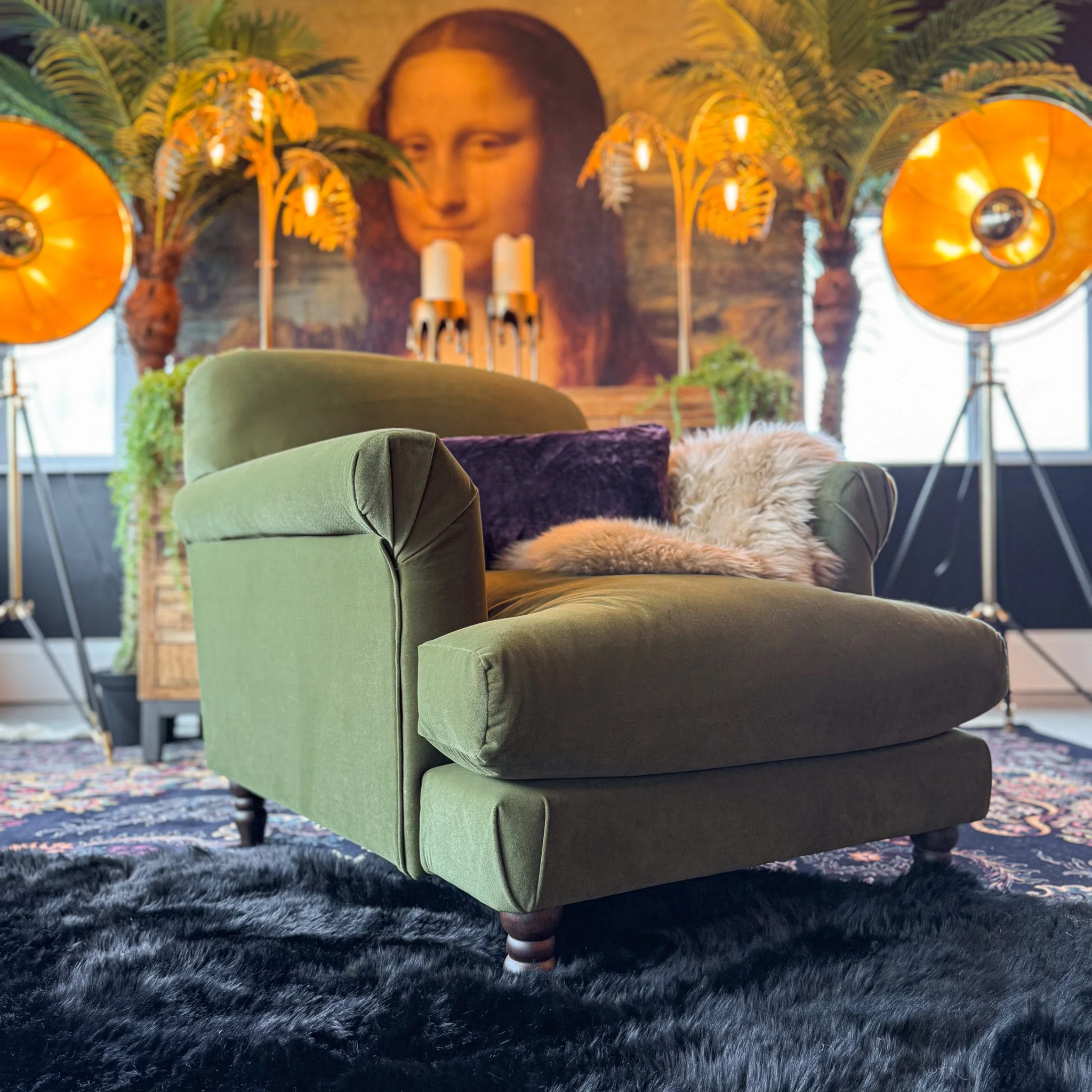 Truffle Armchair in Royal Velvet - Image 4
