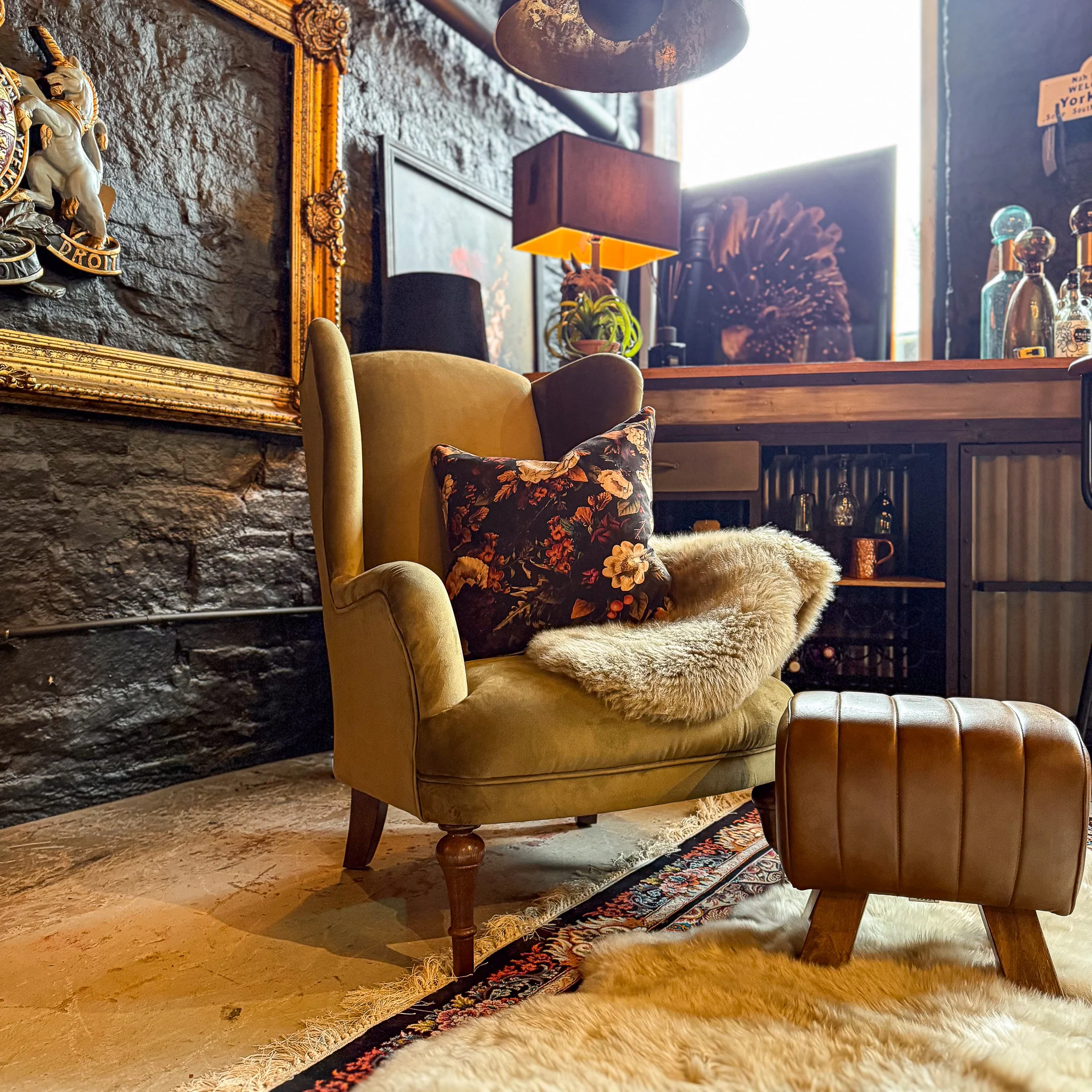Winston Wingback Accent Chair in Plush Velvet - Image 3