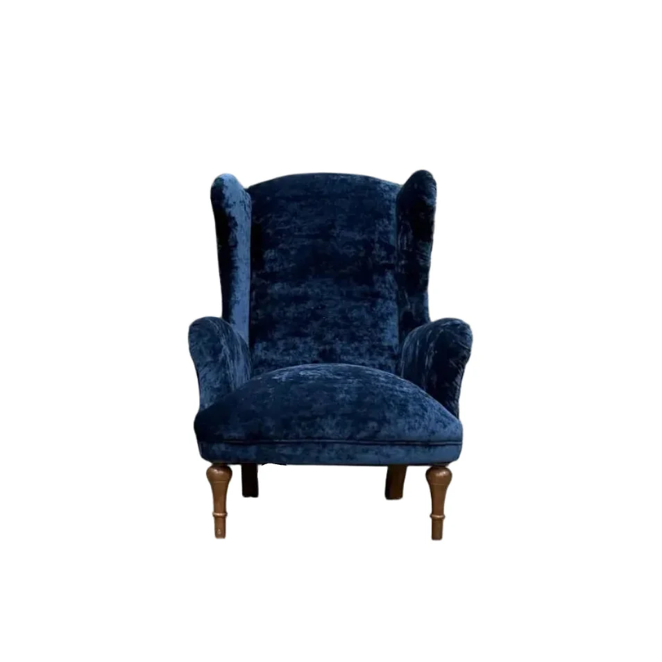 Winston Wingback Accent Chair in Sunshine Velvet - Image 10