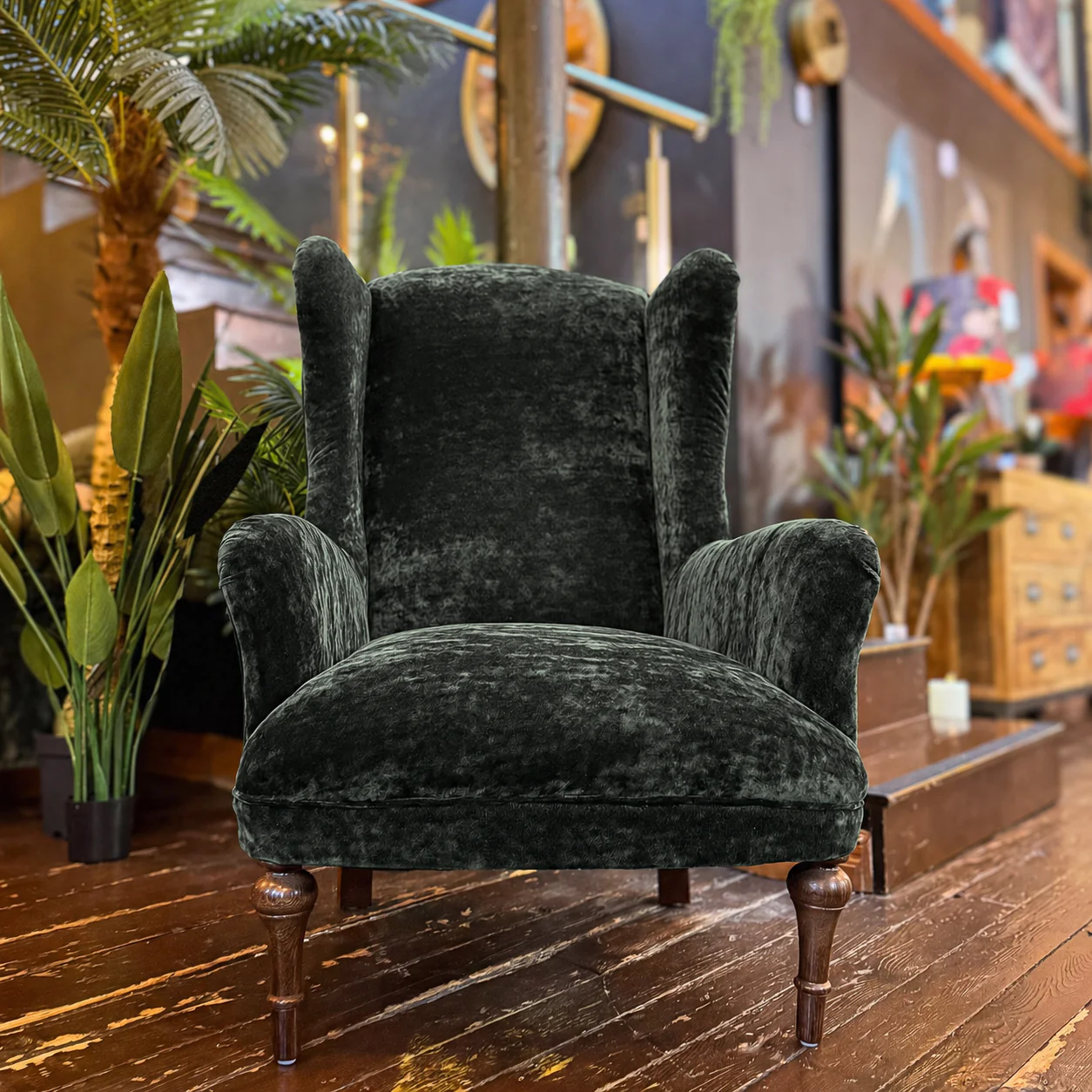 Winston Wingback Accent Chair in Sunshine Velvet - Image 15