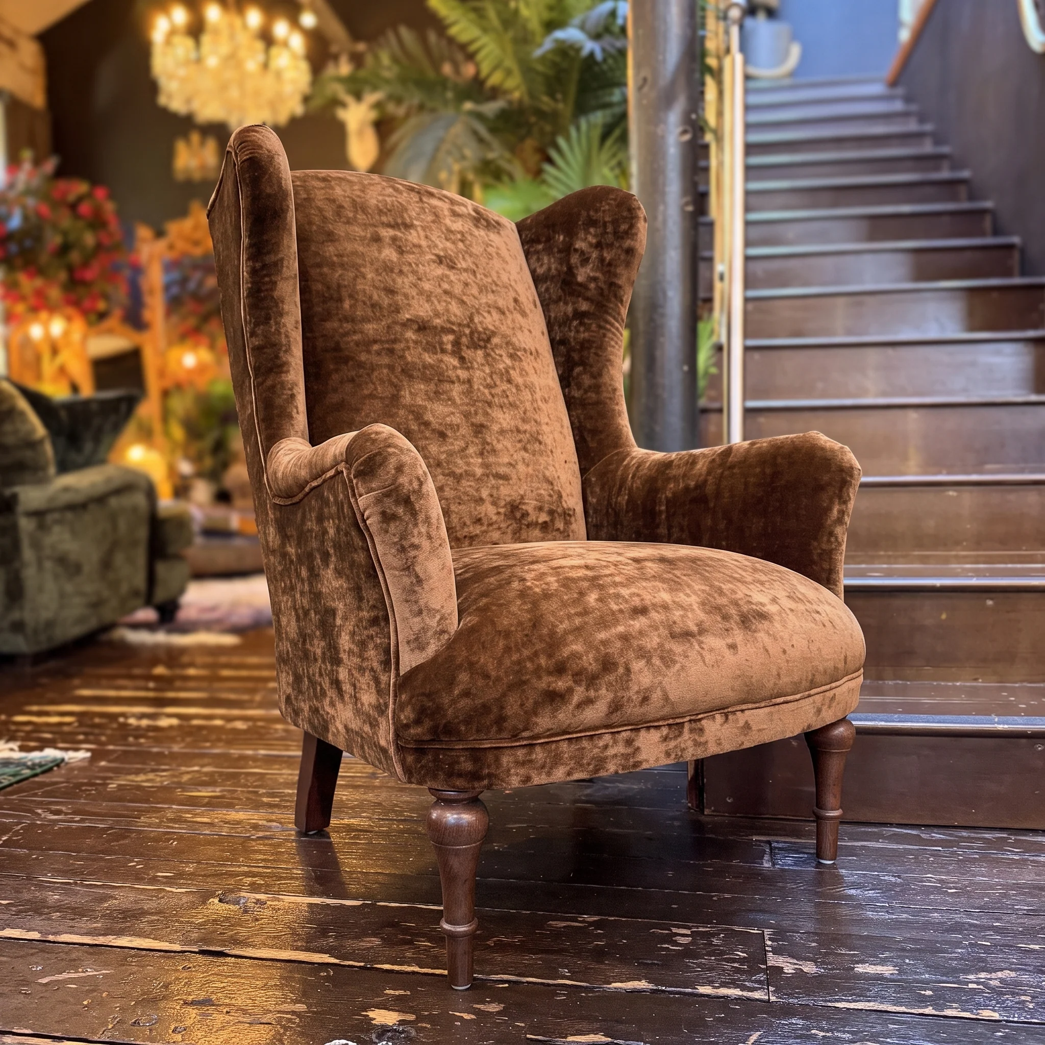 Winston Wingback Accent Chair in Sunshine Velvet - Image 22